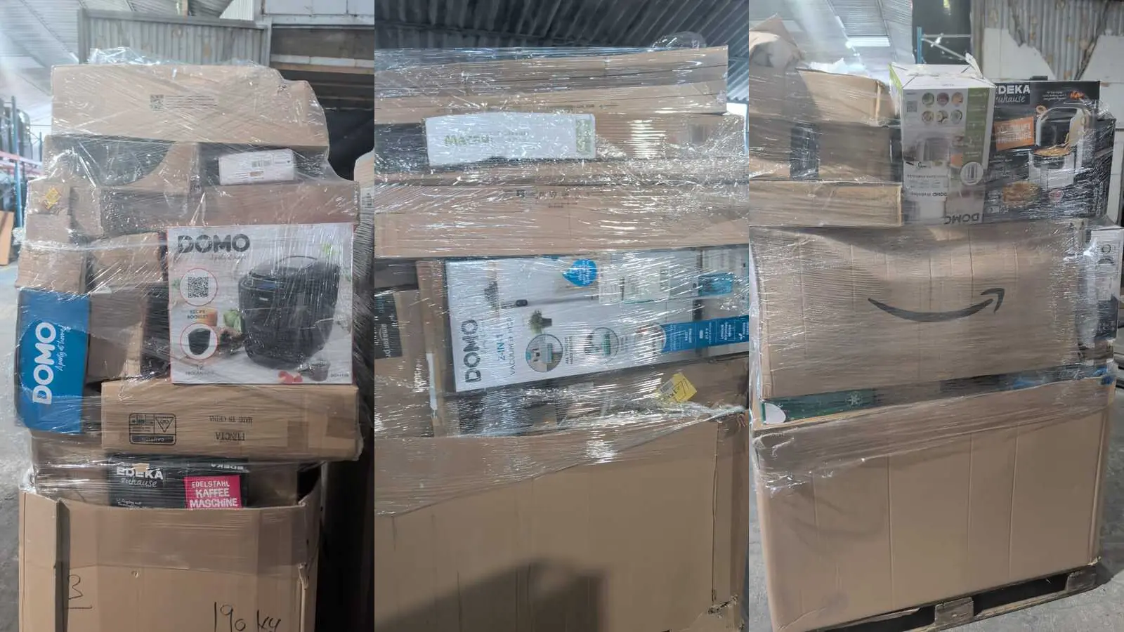 Rzeczywiste palety MIX Gabaryty Amazon — widok główny partii